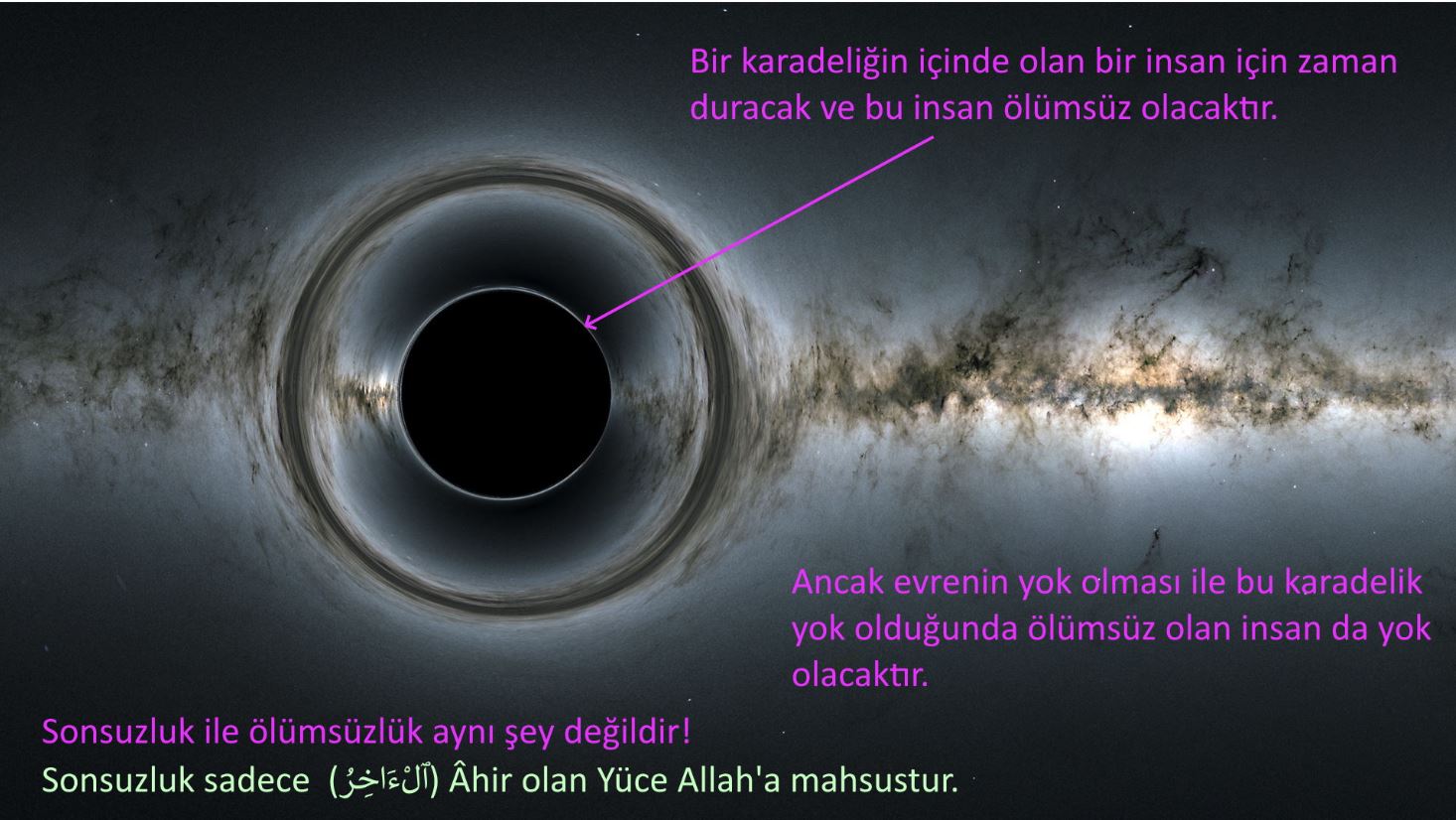 kara delik ve kuran cennet ve cehennem sonsuz mu