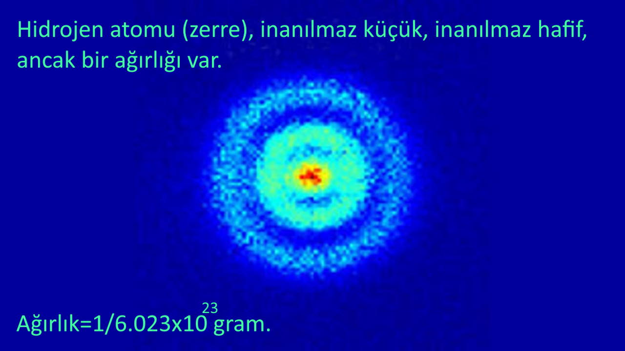 hidrojen atomu zerre agirliginca haksizlik yapilmaz